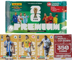 2026 FIFA WORLD CUP -  PREMIUM SASZETKA + 3 GOLD MESSI Rodriguez Rashford