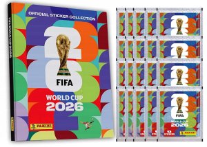 20 saszetki + HARD COVER ALBUM Stickers naklejki 2026 WORLD CUP