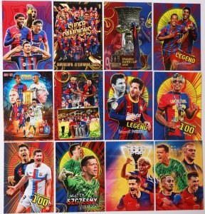 12 karty komplet FC BARCELONA 2025 fantop collection Yamal Messi Lewandowski