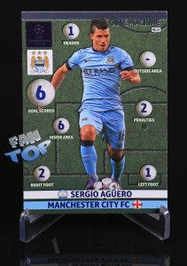 AGUERO GOAL MACHINE - Champions League 2015 Panini Adrenalyn XL 