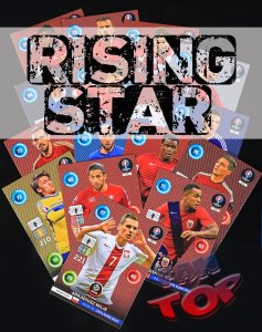 19 kart RISING STAR - komplet -  ROAD TO EURO 2016 