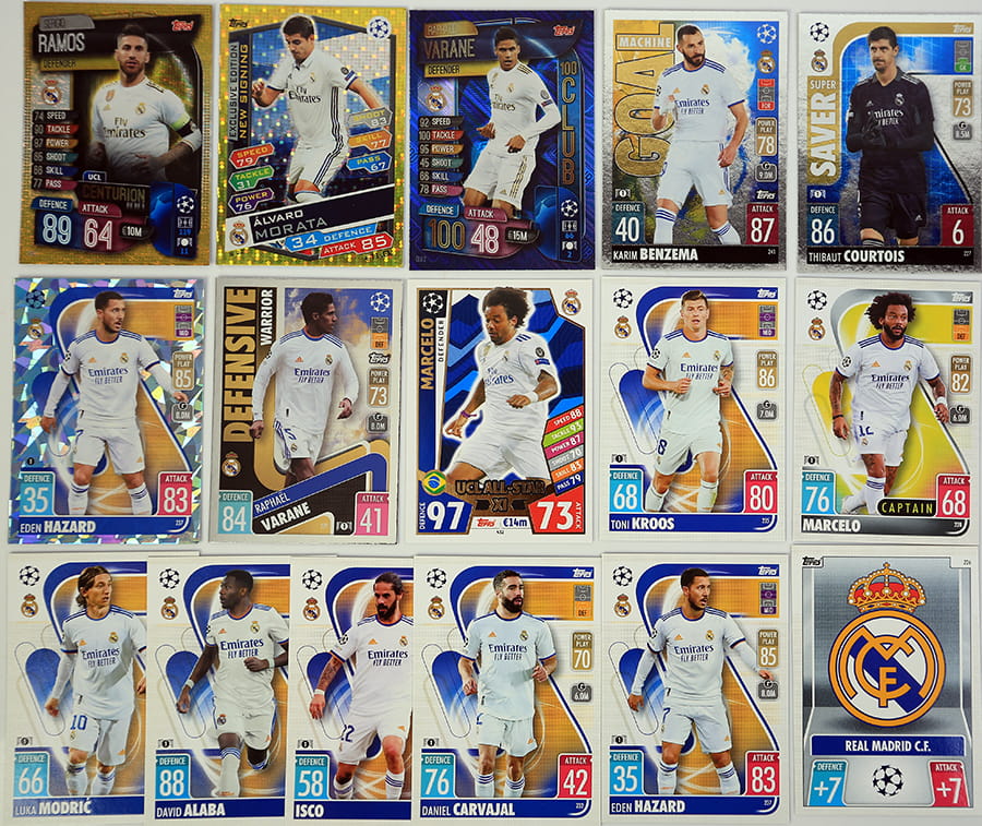 Real Topps 16 kart zestaw Champions League Real Madryt mix fantop.pl